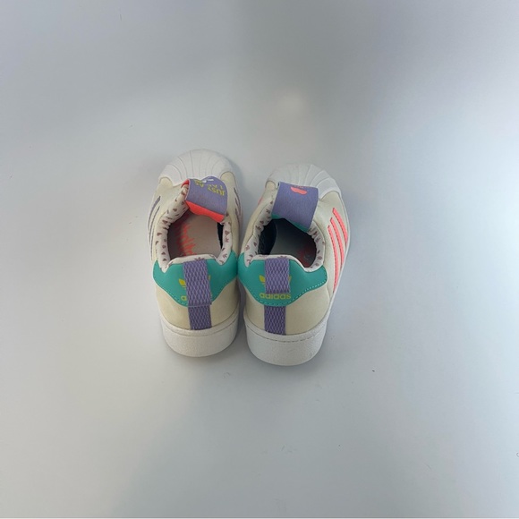 Adidas Superstar 360 Kids 19 Ecru Tint/ Acid Red/ Semi Mint Rush - Picture 4 of 9